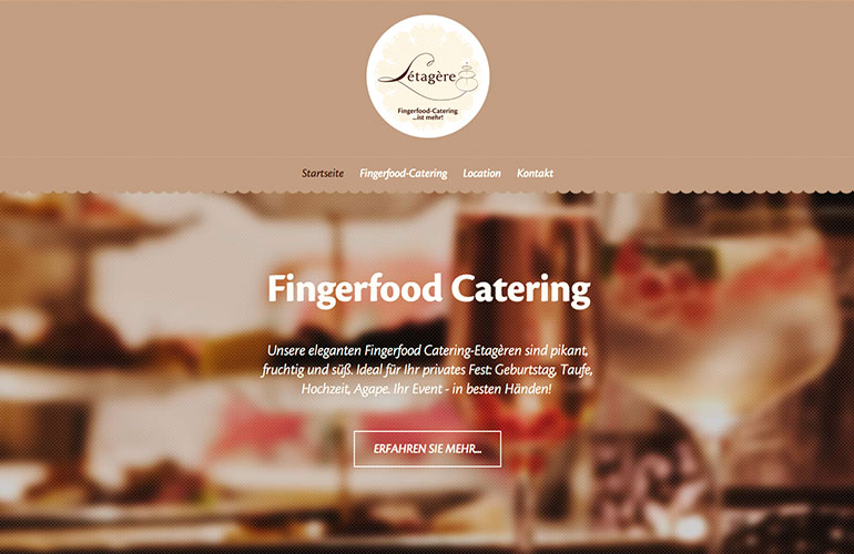 Webdesign Letragere, Fingerfood Catering